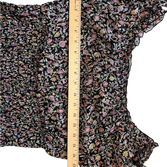 Anthropologie Top Floral Print Blouse Babydoll Milkmade Cottagecore Size M - Picture 4 of 8